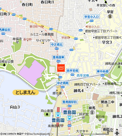 まいばすけっと豊島園駅北店付近の地図